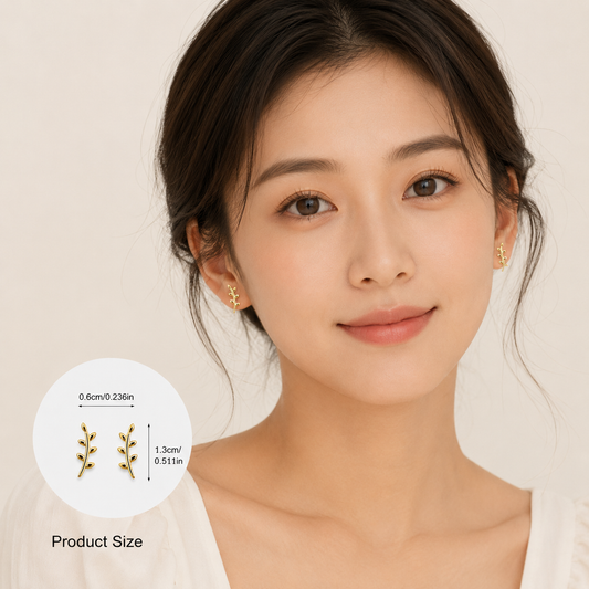 Luxe Line Mini Zircon Stud – A Spark of Modern Minimalism