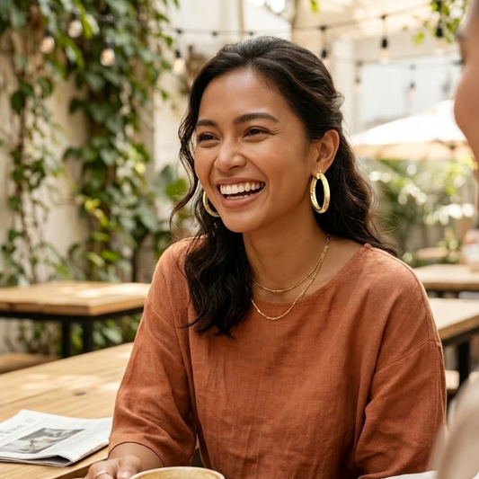 AuraHoop™ Bold Copper Circle Earrings – Four Styles of Effortless Elegance