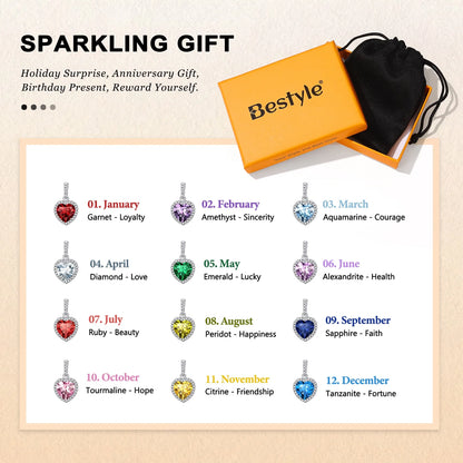 December Synthetic Turquoise Birthstone Necklaces Women Pure 925 Sterling Silver Love Heart Pendant Wedding Graduation Gifts for Wife Mom Daughter