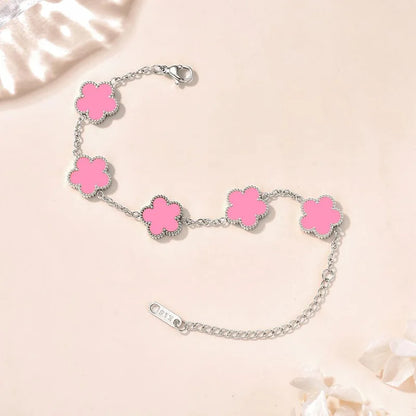 Lucky Clover Double-Sided Flower Bracelet – Elegance with a Touch of Fortune