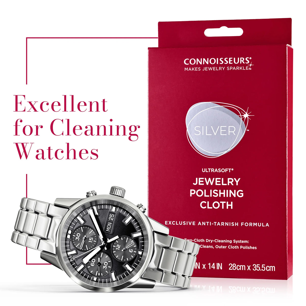 Silver Jewelry Polishing Cloth, Cleans and Polishes All Silver Jewelry