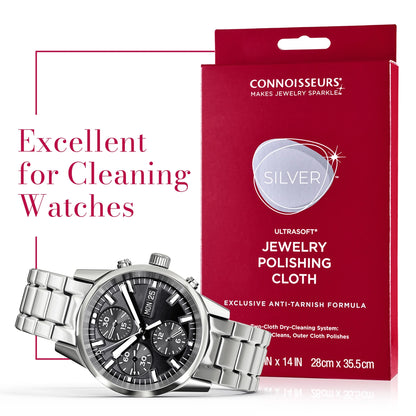Silver Jewelry Polishing Cloth, Cleans and Polishes All Silver Jewelry